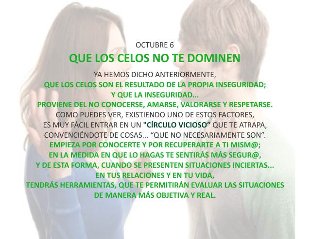 Que los celos no te dominen